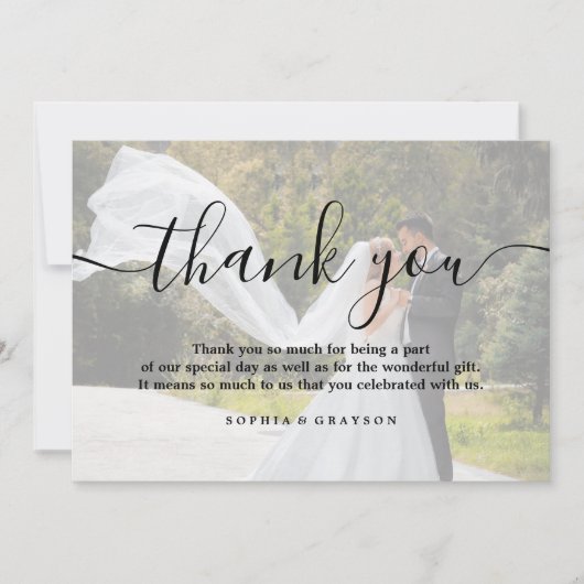 Weddenschap Bedankt Aangepaste persoonlijke foto V (Voorkant)