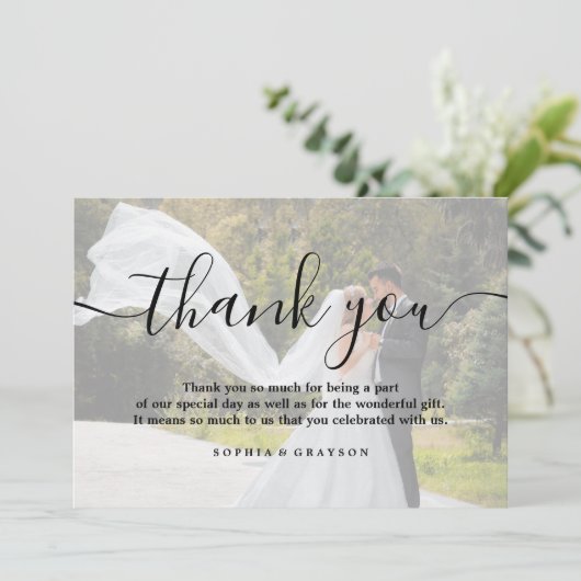 Weddenschap Bedankt Aangepaste persoonlijke foto V (Staand voorkant)