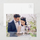 Weddenschap Bedankt Bride en Groom Foto Briefkaart (Voorkant / Achterkant)