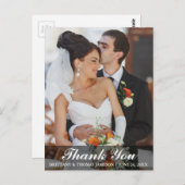 Weddenschap Bedankt Bride en Groom Foto Briefkaart (Voorkant / Achterkant)