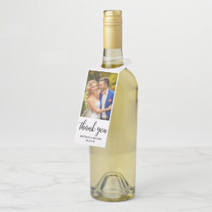 Weddenschap Bedankt Bride en Groom foto Flessenhanger