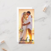 Weddenschap Bedankt Bride Groom fotokaart lang Kaart (Voorkant / Achterkant in situ)