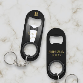 Weddenschap Bedankt Bridesman Sleutelhanger Bottle Mini Flessenopener