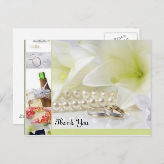 Weddenschap Bedankt Briefkaart (Voorkant / Achterkant)