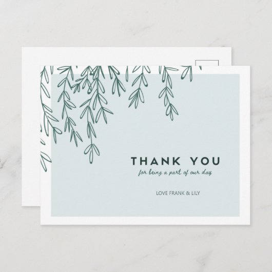 Weddenschap Bedankt Briefkaart (Voorkant / Achterkant)