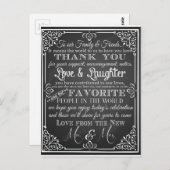 Weddenschap bedankt briefkaart (Voorkant / Achterkant)