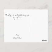 Weddenschap Bedankt Briefkaart (Achterkant)