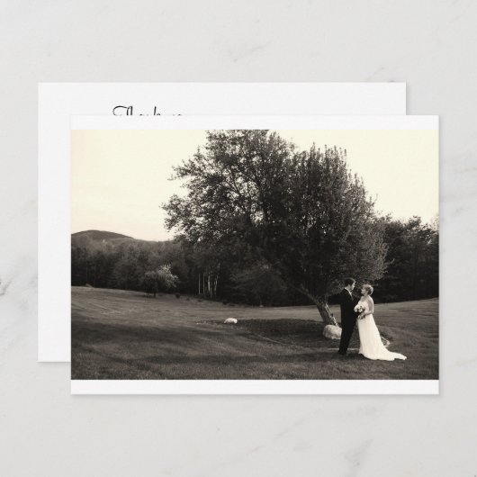 Weddenschap Bedankt Briefkaart (Voorkant / Achterkant)