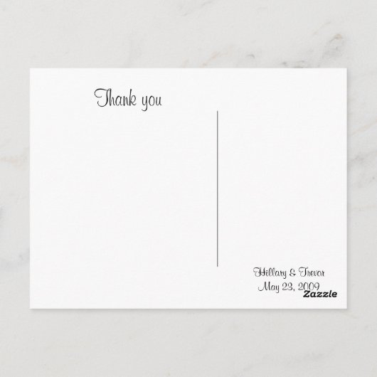 Weddenschap Bedankt Briefkaart (Achterkant)