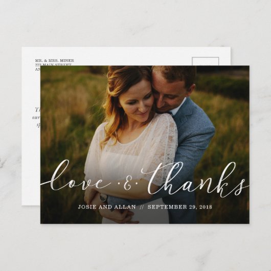 Weddenschap Bedankt Briefkaart (Voorkant / Achterkant)