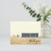 Weddenschap bedankt briefkaart, eenvoudige hoektek briefkaart (Staand voorkant)