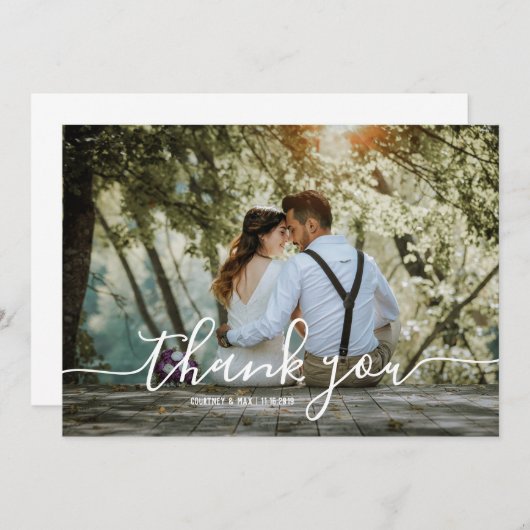 Weddenschap Bedankt Briefkaart en envelop (Voorkant / Achterkant)