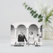 Weddenschap bedankt briefkaart, liefde en bedankt briefkaart (Staand voorkant)
