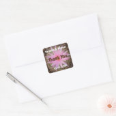 Weddenschap Bedankt Cactus Bloom Southwest Vierkante Sticker (Envelop)