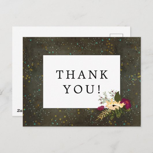 Weddenschap Bedankt Chalkboard Gold Silver Stars Briefkaart (Voorkant / Achterkant)