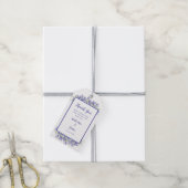 Weddenschap Bedankt Elegant Periwinkle Floral Favo Cadeaulabel (Met Touw)