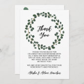 Weddenschap Bedankt Eucalyptus Glitter Leaves (Voorkant / Achterkant)