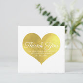 Weddenschap Bedankt Faux Gold Foil (Staand voorkant)