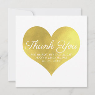Weddenschap Bedankt Faux Gold Foil