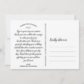 Weddenschap Bedankt Foto Collage 5x7 Briefkaart (Achterkant)