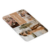 Weddenschap Bedankt Foto Collage Brown Magneet (Rechterzijde)