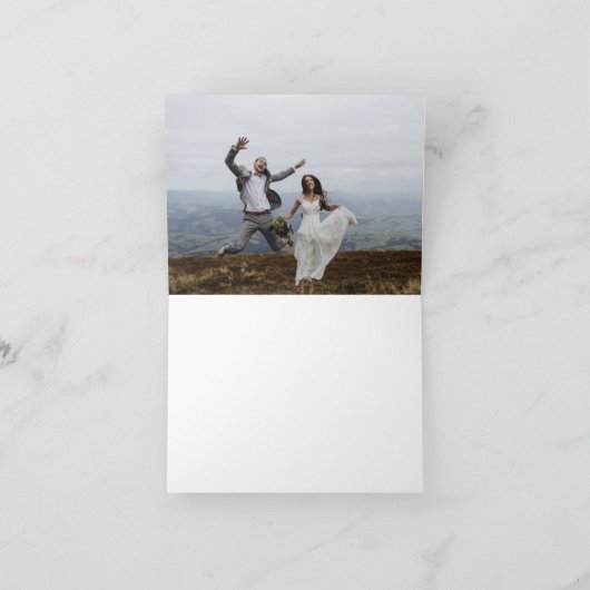 Weddenschap Bedankt Foto Elegant Modern (Binnen)