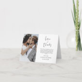 Weddenschap Bedankt Foto Elegant Modern (Voorkant)