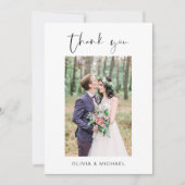 Weddenschap Bedankt Foto minimalistisch (Voorkant)