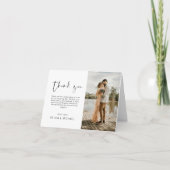 Weddenschap Bedankt Foto minimalistisch Eenvoudig (Voorkant)