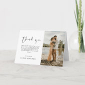 Weddenschap Bedankt Foto minimalistisch Eenvoudig (Voorkant)