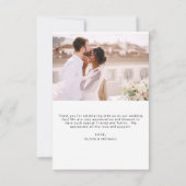 Weddenschap Bedankt Foto minimalistisch Eenvoudig (Achterkant)