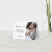 Weddenschap Bedankt Foto minimalistisch Eenvoudig (Voorkant)