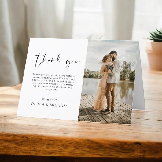 Weddenschap Bedankt Foto minimalistisch Eenvoudig
