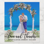 Weddenschap Bedankt | Foto's en Bedankt Wijn Etiket (Enkel label)