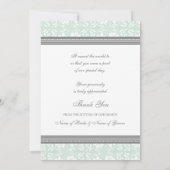 Weddenschap Bedankt Foto's Gray Damask (Achterkant)