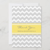 Weddenschap Bedankt Gele Grijs Chevron (Voorkant)