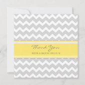 Weddenschap Bedankt Gele Grijs Chevron (Voorkant)