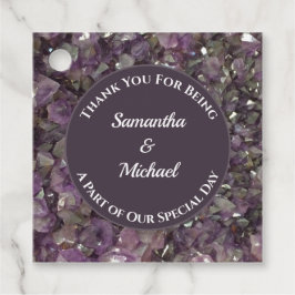Weddenschap Bedankt Gem Paarse Amethyst Gemstone Bedankjes Labels