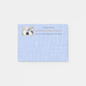 Weddenschap Bedankt Gift Favor Burlap Grey Post-it® Notes (Voorkant)