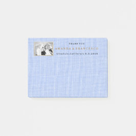 Weddenschap Bedankt Gift Favor Burlap Grey Post-it® Notes