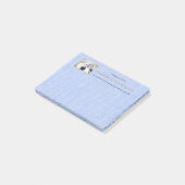 Weddenschap Bedankt Gift Favor Burlap Grey Post-it® Notes (Schuin)