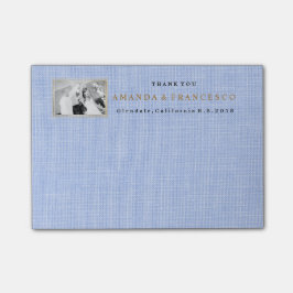 Weddenschap Bedankt Gift Favor Burlap Grey Post-it® Notes