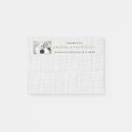 Weddenschap Bedankt Gift Favor Burlap Grey Post-it® Notes