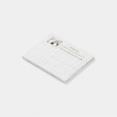 Weddenschap Bedankt Gift Favor Burlap Grey Post-it® Notes (Schuin)