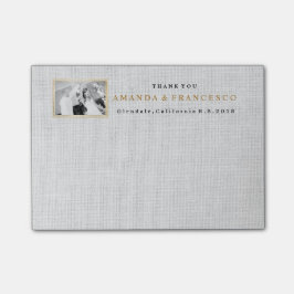 Weddenschap Bedankt Gift Favor Burlap Grey Post-it® Notes