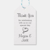 Weddenschap Bedankt Gift Labels,  Cadeaulabel (Voorkant)