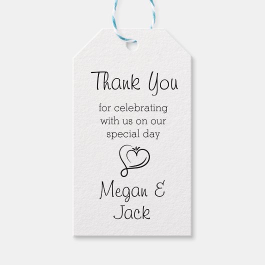 Weddenschap Bedankt Gift Labels,  Cadeaulabel (Voorkant)