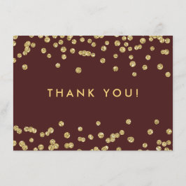 Weddenschap Bedankt Gold Glitter Confetti Marsala