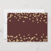 Weddenschap Bedankt Gold Glitter Confetti Marsala (Achterkant)