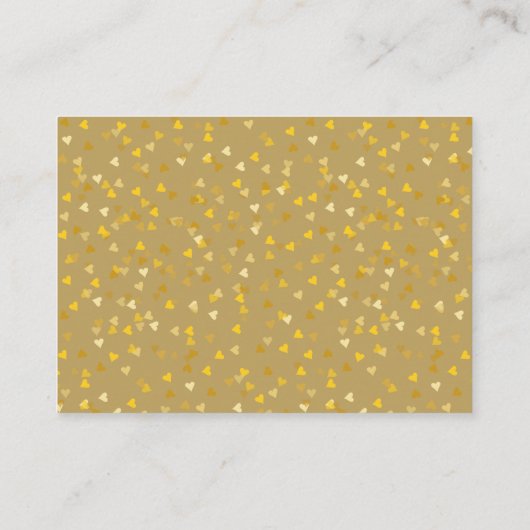 Weddenschap Bedankt Gold Heart Chic Script Plaatskaartje (Achterkant)